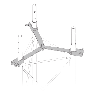 Brida para sujeción de retenida compatible con tramos STZ90G, Galvanizado por Inmersión en Caliente.