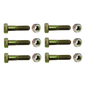 Paquete de 6 Tornillos Grado 5 con Tuercas Tropicalizadas de 3/8\" x 2\".
