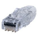 Plug RJ45 Cat6 / 3 Piezas / 23-24 AWG / 50μ Oro / 2500 Ciclos / 100 Piezas