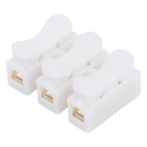Conector Push / 3 Contactos / 250V 10A / -40°C a 100°C / Cables 0.5 a 3.5 mm² / Material Antiflama