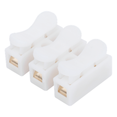 Conector tipo PUSH de 3 Contactos / Para una Conexión Rápida / Puentes de Cables