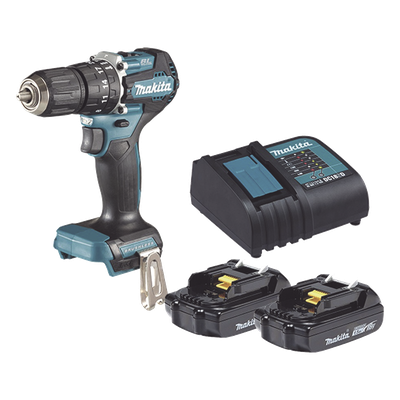 Rotomartillo/Taladro Inalámbrico SIN CARBONES, Broquero de 1/2\", 1,700 RPM, 18V, Torque: 42 N.m C/2 Bat. (1.5Ah) y Cargador.