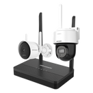 Kit de Videovigilancia IP Inalámbrico / 4 Megapixel / NVS 4 Canales / 2 Cámaras Wi-Fi / Dual Light / Audio Bidireccional / IP66 / Micro SD 512 GB
