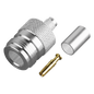 Conector N Hembra de Anillo Plegable para Cable PROFLEX ó Grupo P, Plata/ Oro/ Teflón.