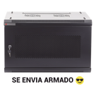 Gabinete de Pared / 9UR / 19in / Cristal Templado / 450mm Profundidad / 60kg Carga / 1.65 x 1.97 x 1.48 pies