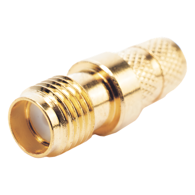 Conector SMA Hembra Inverso de Anillo Plegable para Cable RG-8/X, 9258, LMR-240, LMR-240UF,  LMR-LW240, Oro/Oro/Teflón.