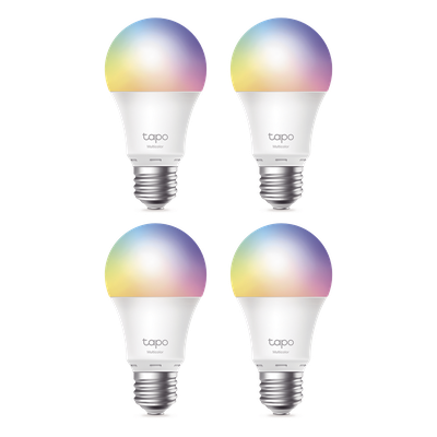 KIT 4 Focos Smart Wi-Fi Light Multicolor / A60 E27 / 806 Lúmenes / 8.3 W / Dimmable 1-100% / Control por Voz Alexa-Google / Programación y Temporizador / Modo Ausencia / Monitoreo de Energía / No R