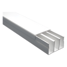 Canaleta con tapa / PVC autoextinguible / 40 x 62 mm / 2.5 m (8.2 ft) / Blanco / NOM-001-SEDE-2005