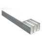 Canaleta sin troquel con tapa color blanco de PVC auto extinguible, 40 x 62 tramo 2.5m (6301-01251)