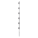 Poste para Cerca Electrificada / 6 Aisladores de Paso / Acero Galvanizado Calibre 18 / Altura 1.4 m (4.6 ft) / Fijación en Concreto / Intemperie