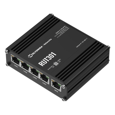 Router Industrial con 5 Puertos Ethernet / RutOS Seguro y Avanzado / Firewall y VPN Integrados / I/O Digital / Administración Remota RMS