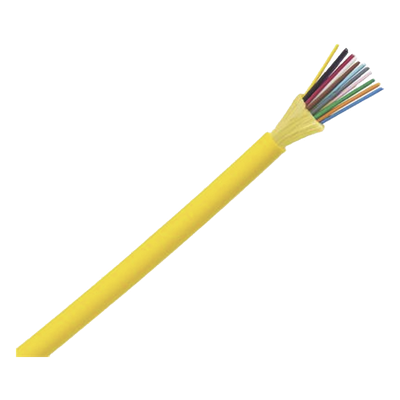 Cable de Fibra Óptica de 12 Hilos, Monomodo OS2 9/125, Interior, Tight Buffer 900um, No Conductiva (Dieléctrica), OFNP (Plenum), Precio Por Metro