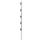 Poste de Paso para Cerca Electrificada / PTR Aluminio 1\" / Altura 1.2 m (3.9 ft) / 5 Aisladores Incluidos / Resistente al Clima