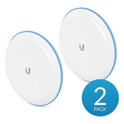 Kit UniFi Building Bridge de 1+ Gbps en 60 GHz con radio redundante en 5 GHz, alcance de hasta 500 m