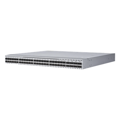 Switch Data Center / 48 Puertos SFP+ 1G/10G / 8 Puertos QSFP28 40G/100G / 2.56 Tbps / 1920 Mpps / M-LAG VSU VXLAN EVPN / RDMA RoCEv2 PFC ECN / Fuentes Redundantes 1+1 Hot-Swap