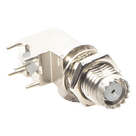 Conector Mini UHF Hembra / Montaje en PCB / Soldable / Cuerpo y Contacto de Estaño / Aislante de Polipropileno