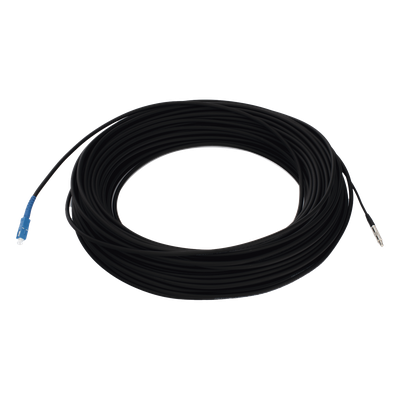 Rollo de Fibra Óptica Drop Redonda G657A2 Monomodo Simplex de 100 Metros (328.08 Pies) con Conectores SC/UPC-SC/UPC para Instalaciones Aéreas, Subterráneas o a la Intemperie