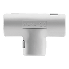 Unión en T para Tubería Rígida / 25 mm / PVC Auto-extinguible / Libre de Halógenos / Instalaciones Eléctricas