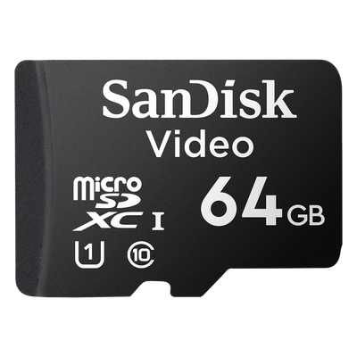 Memoria microSD / 64GB / Alta Resistencia / Videovigilancia / Clase 10 / -25°C a 85°C / 32 TBW