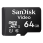 Memoria microSD / 64GB / Alta Resistencia / Videovigilancia / Clase 10 / -25°C a 85°C / 32 TBW