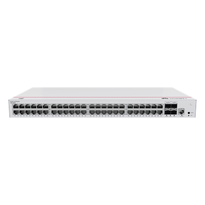 Switch de Acceso Gigabit Administrable PoE Capa 2 / 48 puertos 10/100/1000 Mbps (PoE) / 4 Puertos 1GE SFP Uplink / ERPS / IMGP Snooping / DHCP Snooping / PoE Perpetuo / 380W / Administración Nube G