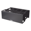 Organizador de Cables Horizontal / Alta Densidad / Doble Acceso Frontal y Posterior / Rack 19in / 4UR / 7ft Equivalente