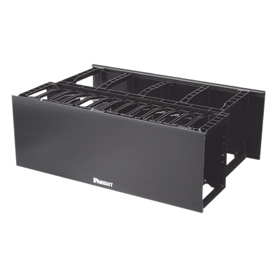 Organizador de Cables Horizontal NetManager de Alta Densidad, Doble (Frontal y Posterior), Para Rack de 19in, 4UR