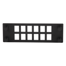 Placa para Adaptadores de Fibra Óptica / 12 Posiciones / Compatible con Gabinetes FPONE3 y FPONE4 / 4.53' x 41.6' x 5.12'