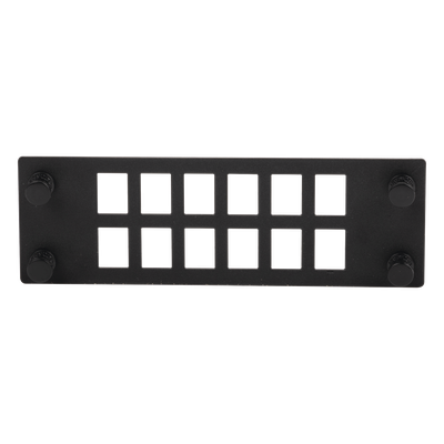 Placa Para 12 Adaptadores de Fibra Óptica, Uso con Gabinetes FPONE3 y FPONE4