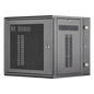 Gabinete PanZone de Montaje en Pared, de 19in, Puerta Ventilada, 12 UR, 635mm de Profundidad, Color Negro