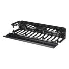 Organizador de Cables Horizontal / Alta Densidad / 19in / 2UR / Frontal Único / ABS con Radio de Curvatura