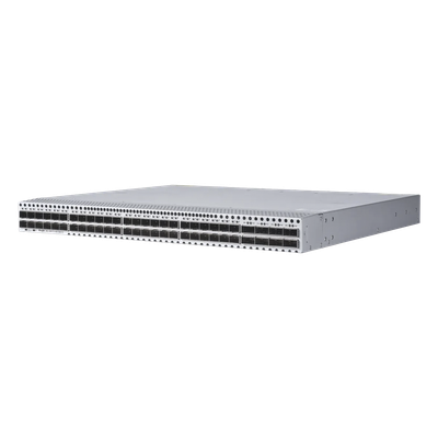 Switch Data Center 25G/100G / 48 Puertos SFP28 25G + 8 QSFP28 100G / 4.0 Tbps 2000 Mpps RDMA RoCEv2 / Capa 3 VXLAN EVPN Spine-Leaf BGP OSPF / M-LAG PFC ECN Lossless Ethernet / 1 RU Fuentes 1+1 Hot-