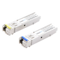 Transceptores Ópticos Bidireccionales SFP (Mini-Gbic) / Monomodo 1310 & 1550 nm / 1.25 Gbps / 1000BASE-BX / Conector LC/UPC Simplex / DDM / Hasta 3 km / 2 Piezas