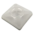 Base Autoadherible para Cinchos / 19x19 mm / Nylon Resistente / Temperatura -10°C a 50°C / Paquete 100 Piezas / Orificio Central para Tornillo