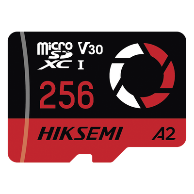 Memoria microSD / 256 GB / 180 MB/s Lectura / 150 MB/s Escritura / V30 U3 A2 / Para Drones y Cámaras de Acción / HIKSEMI CAPTURE E3