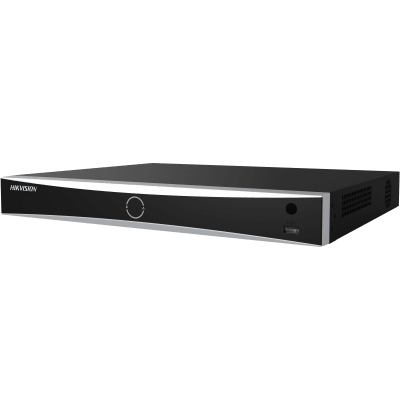 [AcuSeek] NVR 12 Megapixel (4K) / 32 canales IP / 16 Puertos PoE+ / Recocimiento Facial / AcuSense (Evita Falsas Alarmas) / 2 Bahías de Disco Duro / HDMI en 4K / Alarmas I/O / 300 Metros PoE Modo E