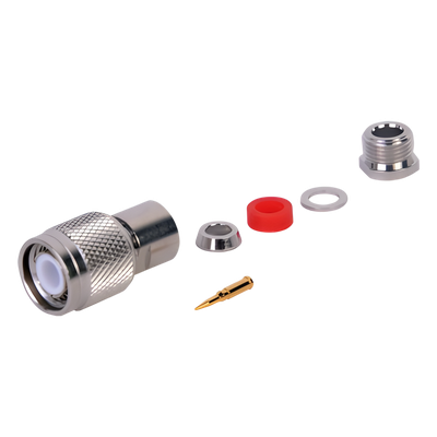 Conector TNC Macho Rosca Izquierda para cables RG-58/U, RG-142/U.