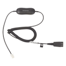 Cable QD a RJ-9 / Conexión Universal Auricular-Teléfono / 8 Posiciones de Ajuste / Diseño Enroscado Profesional