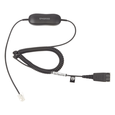 Jabra GN1200 cable enroscado con conexión QD y RJ-9 (88011-99)