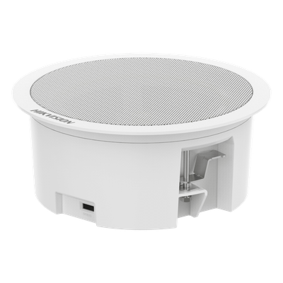 Bocina (Altavoz IP) Con Bluetooth | Montaje en Plafón | 3 Watts | No requiere amplificador | PoE+ | Entrada de alarma | Soporta Bocinas secundarias | Voceo en tiempo real | Calendarización de audio