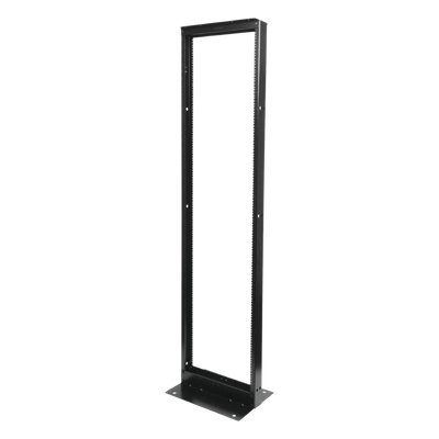 Rack de Dos Postes Estándar de 19\", Numerado, Fabricado en Acero y 45 Unidades de Rack, Color Negro