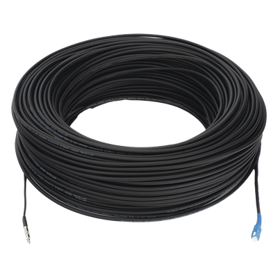 Rollo de Fibra Óptica Drop Redonda G657A2 Monomodo Simplex de 150 Metros (492.13 Pies) con Conectores SC/UPC-SC/UPC para Instalaciones Aéreas, Subterráneas o a la Intemperie