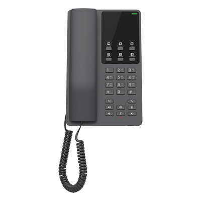Teléfono IP Hotelero, 2 líneas SIP con 2 cuentas, codec Opus, IPV4/IPV6, color negro, con gestión en la nube GDMS