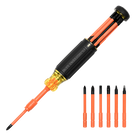 Destornillador Aislado Multiuso / 6 en 1 / Aislamiento 1000V CAT III / Auto-Lock / Cushion-Grip / Almacenamiento Integrado