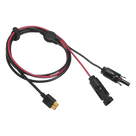 Cable Fotovoltaico / 2.5 m (8.2 ft) / 12 AWG / MC4 Macho-Hembra + XT60 / Negro