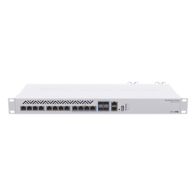 (CRS312-4C+8XG-RM) Cloud Router Switch 8 Puertos 10G RJ45, 4 compartidos RJ45/SFP+