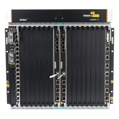 OLT Carrier Class Modular GPON, 16 Ranuras de Servicio, Incluye 1 Tarjeta de Servicio, crecimiento hasta 256 puertos GPON o 128 XGPON, Gestión por UNM2000, CLI, (Incluye Instalación de Software UNM