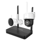 Kit IP Inalámbrico / 2 Megapixel / NVS 4 Canales / 2 Cámaras Wi-Fi / Dual Light 30 m (98.4 ft) / Audio Bidireccional / 97° HFOV