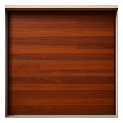Puerta de Garage de Alta Calidad / Estilo Americano / Acabado Laminado PREMIUM / Color Madera Clara / 18x8 Pies.