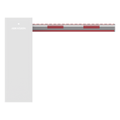 Brazo de barrera / 3 m / Iluminación LED / 24 VDC / Aluminio / 10 pies
